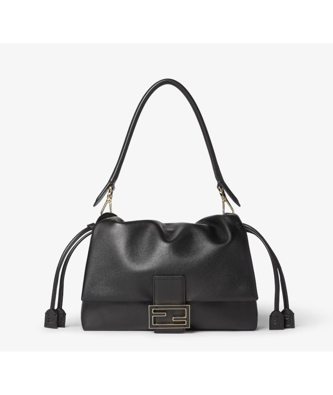 FENDI Черная кожаная сумка через плечо, фото 8