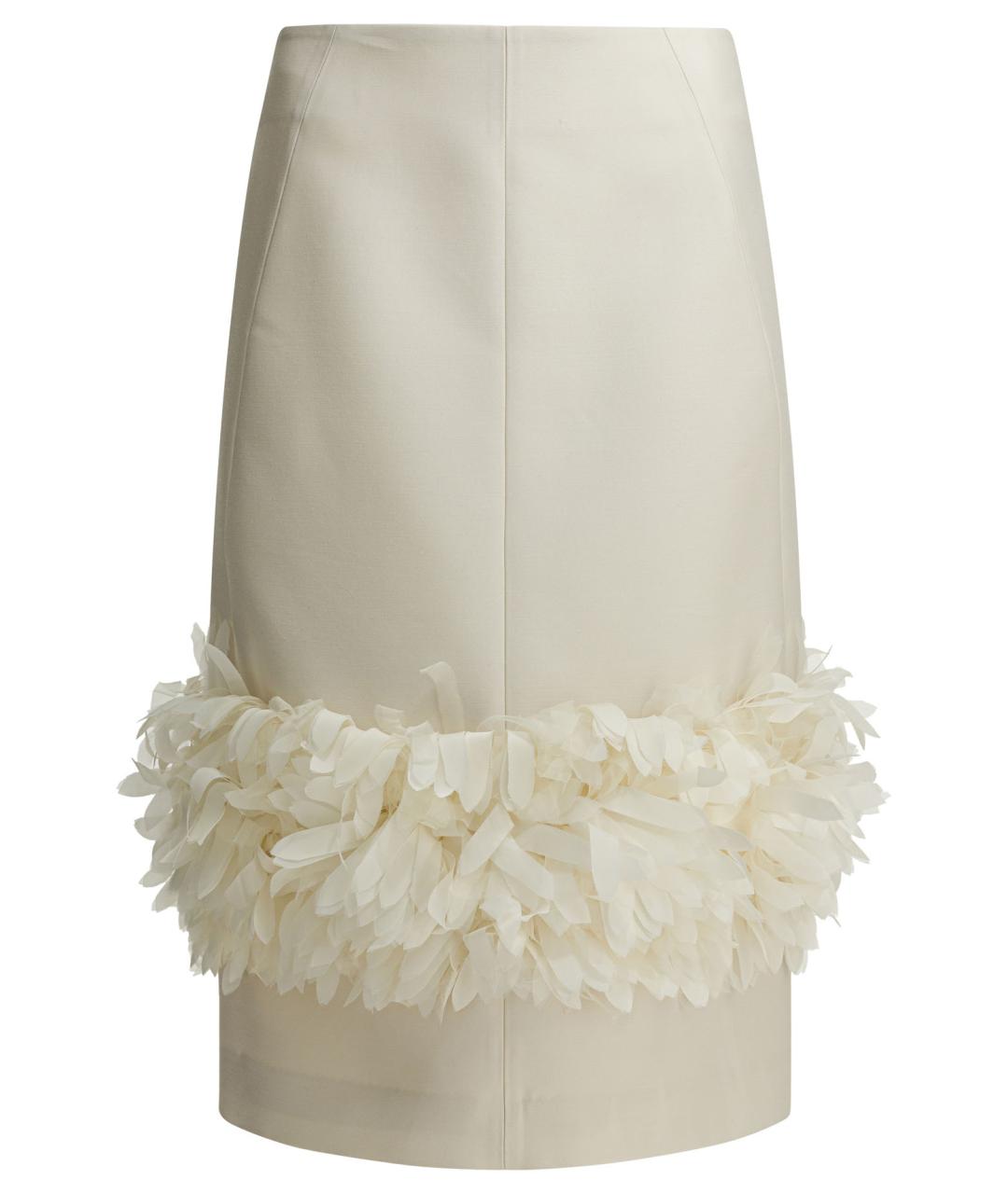 TOTEME Бежевая шерстяная юбка миди, фото 1