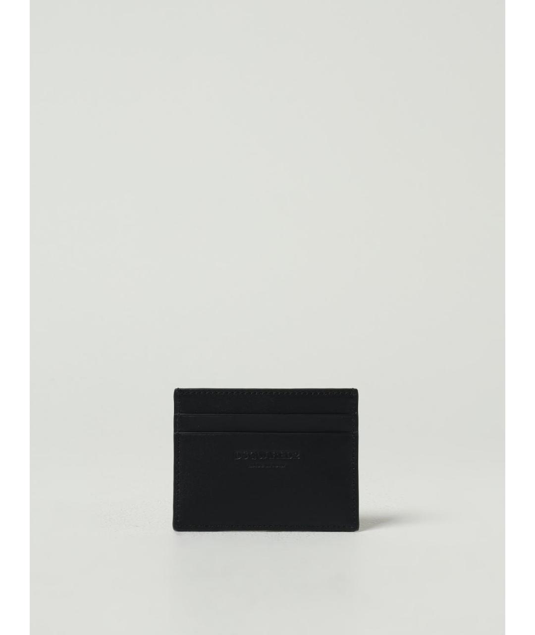 DSQUARED2 Черный кожаный кардхолдер, фото 2