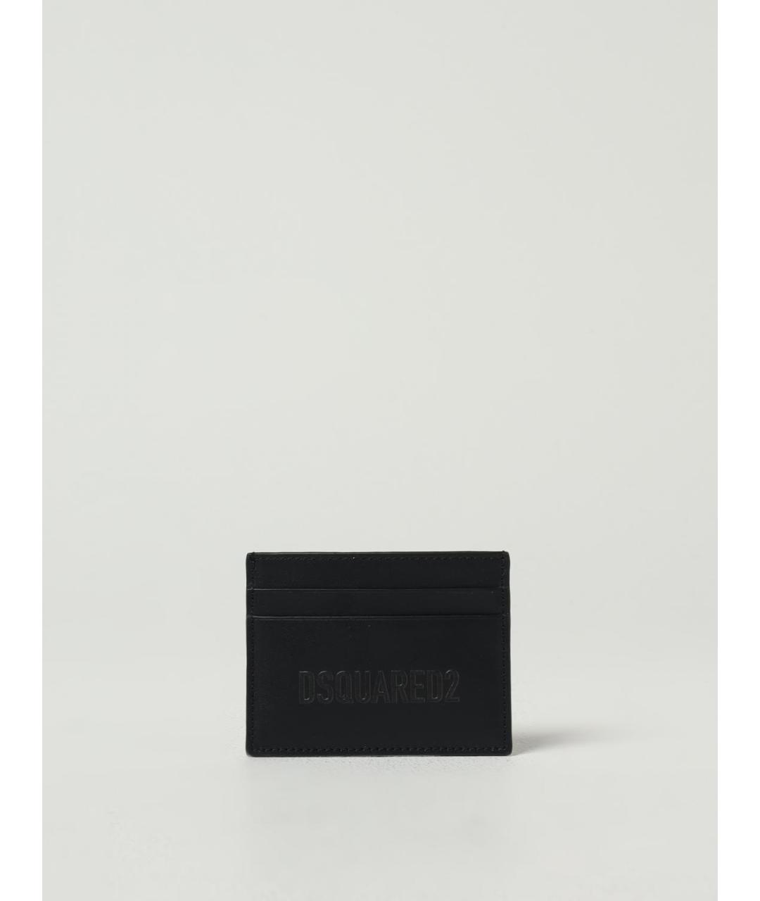 DSQUARED2 Черный кожаный кардхолдер, фото 3