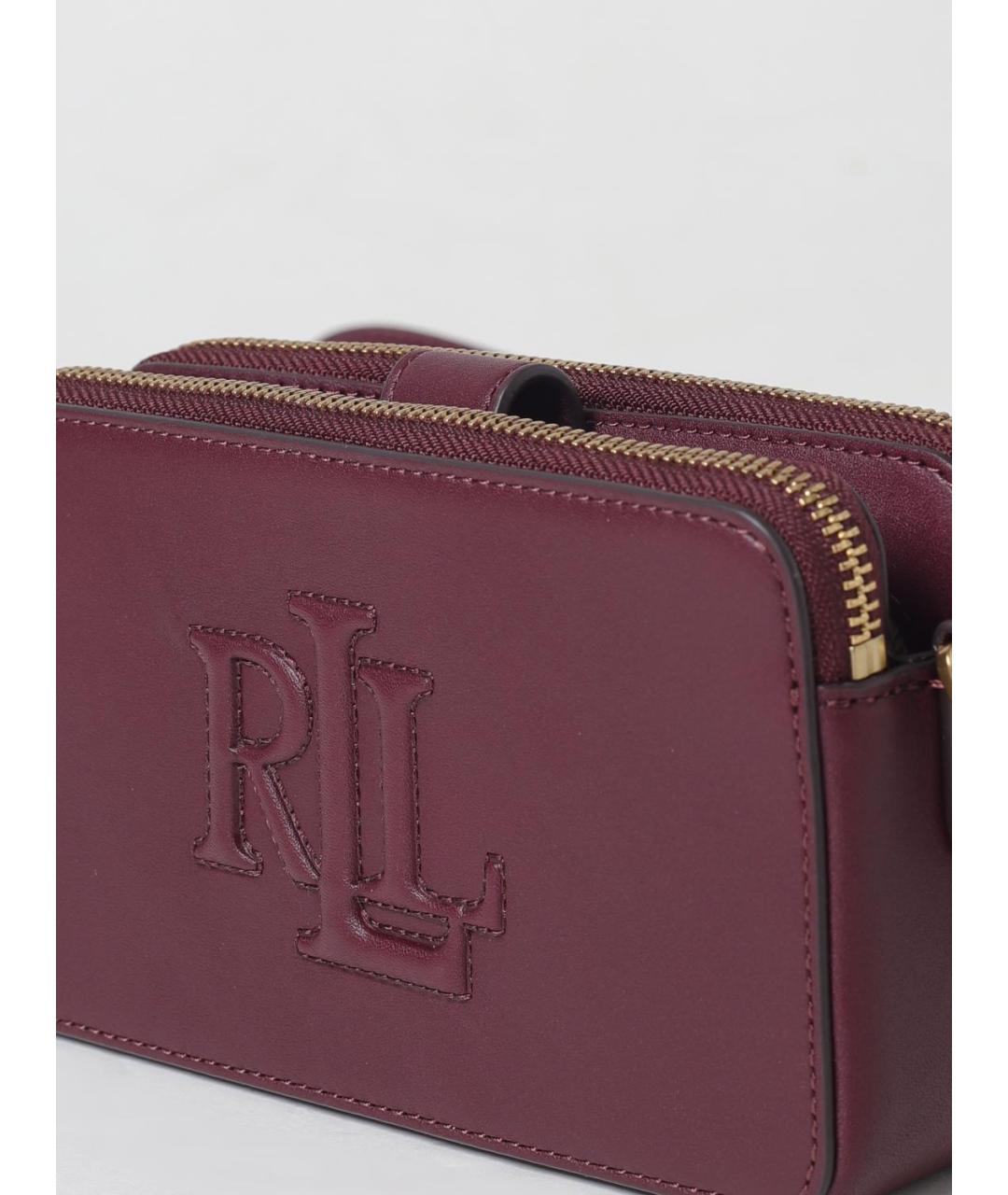 RALPH LAUREN Бордовая сумка через плечо, фото 3