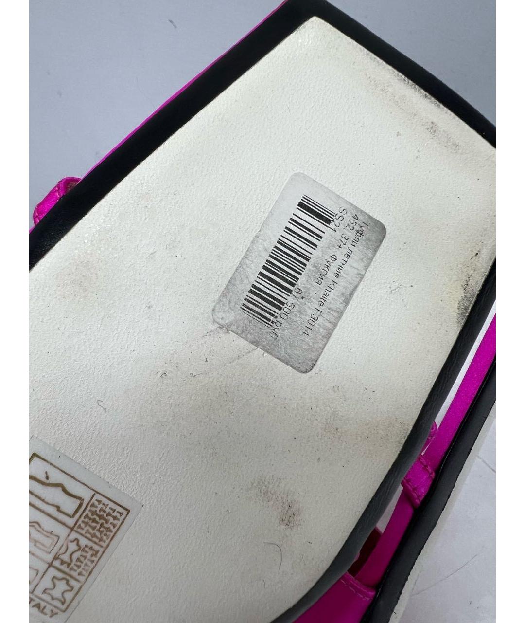 KHAITE Фуксия текстильные босоножки, фото 8