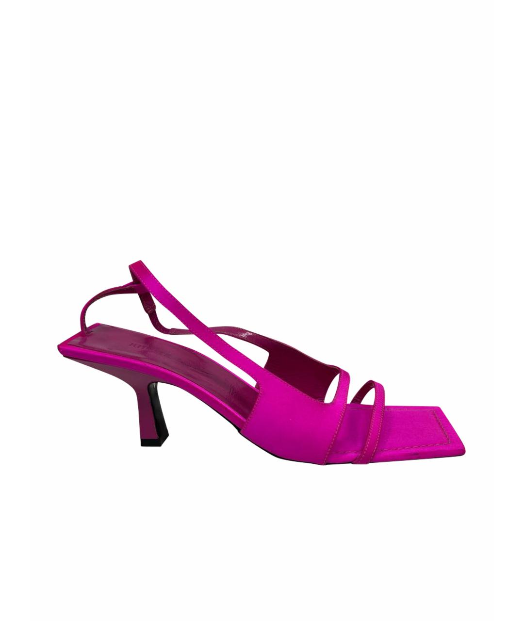 KHAITE Фуксия текстильные босоножки, фото 1