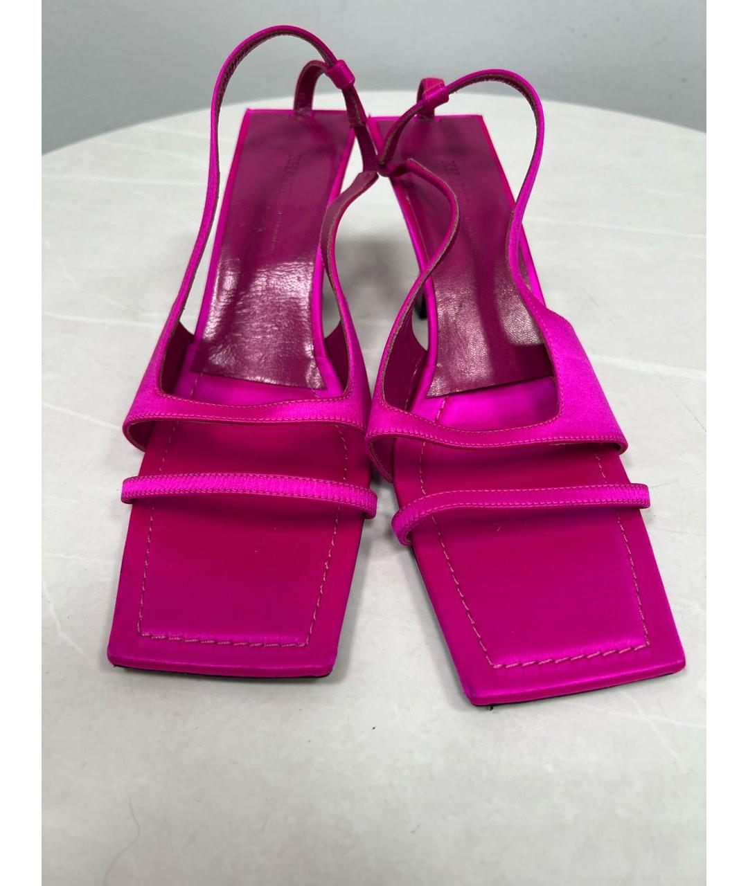KHAITE Фуксия текстильные босоножки, фото 2
