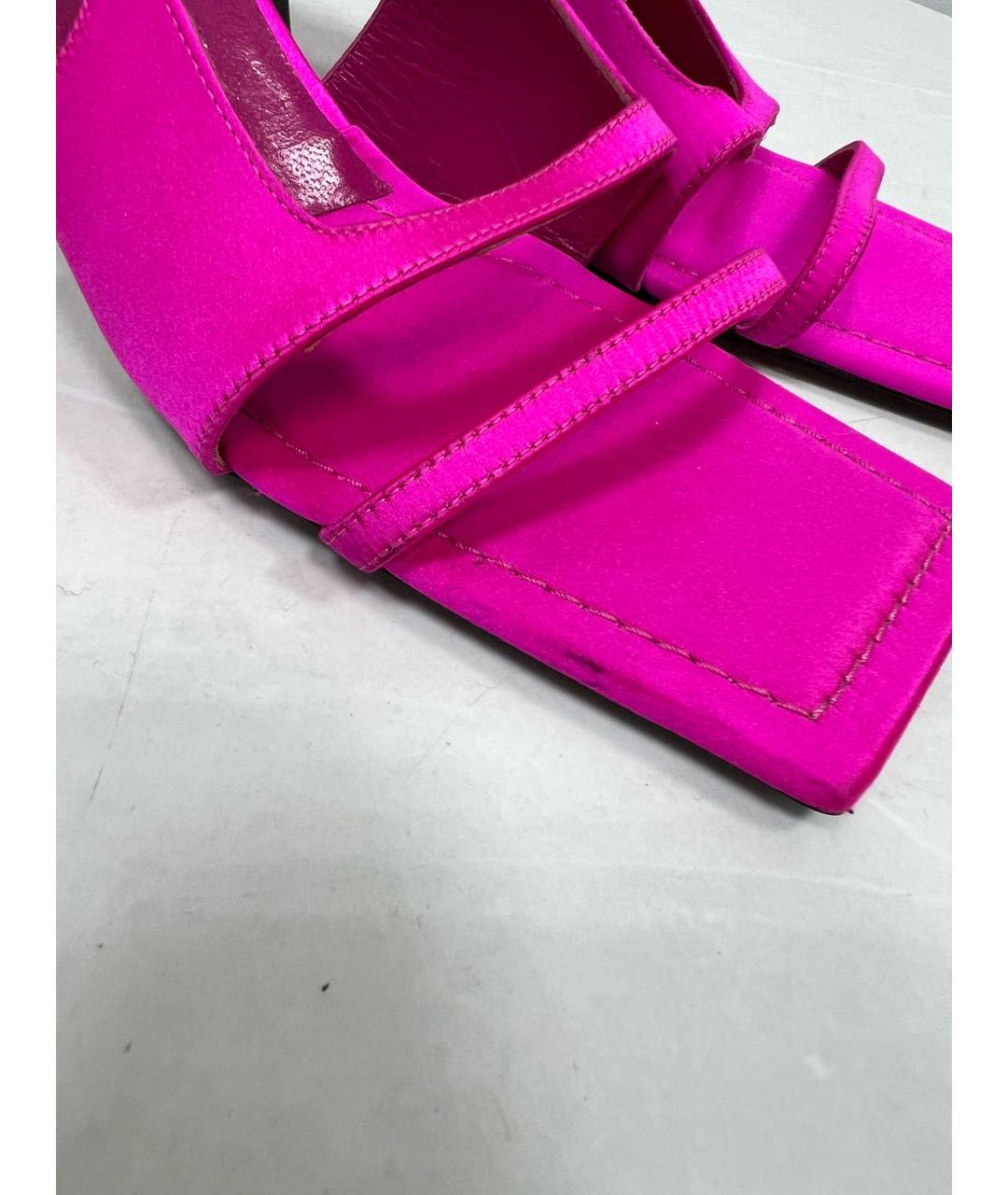 KHAITE Фуксия текстильные босоножки, фото 3