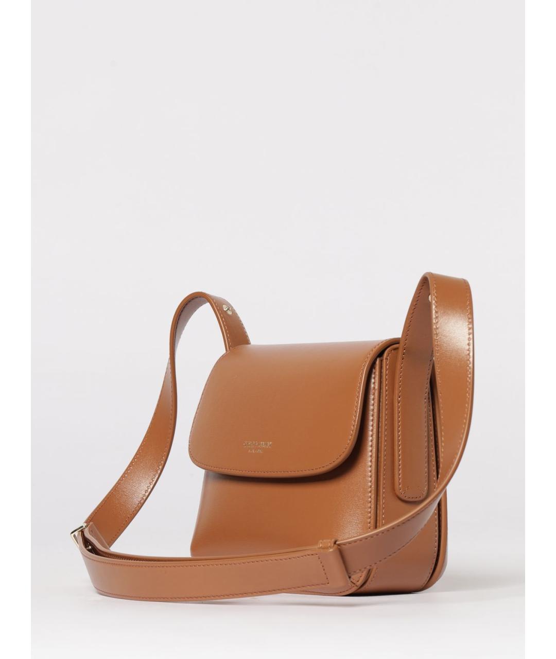 GIORGIO ARMANI Коричневая кожаная сумка через плечо, фото 4