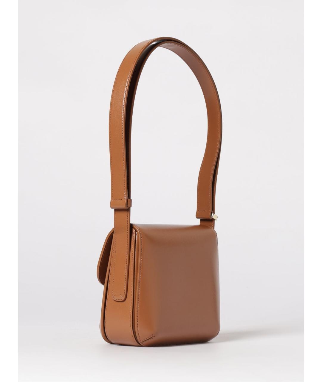 GIORGIO ARMANI Коричневая кожаная сумка через плечо, фото 3