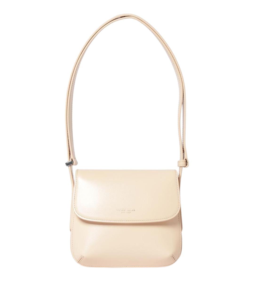 GIORGIO ARMANI Бежевая кожаная сумка через плечо, фото 1