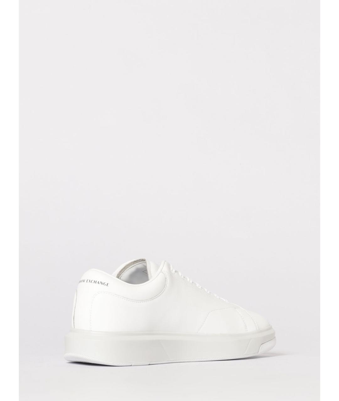ARMANI EXCHANGE Белые кожаные низкие кроссовки / кеды, фото 2