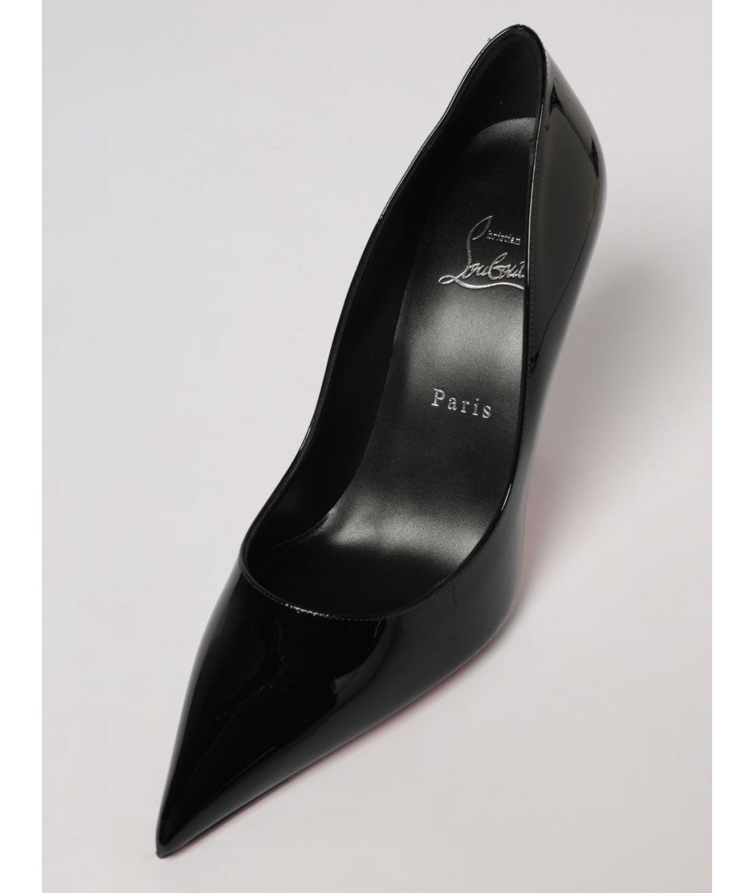 CHRISTIAN LOUBOUTIN Черные кожаные туфли, фото 4