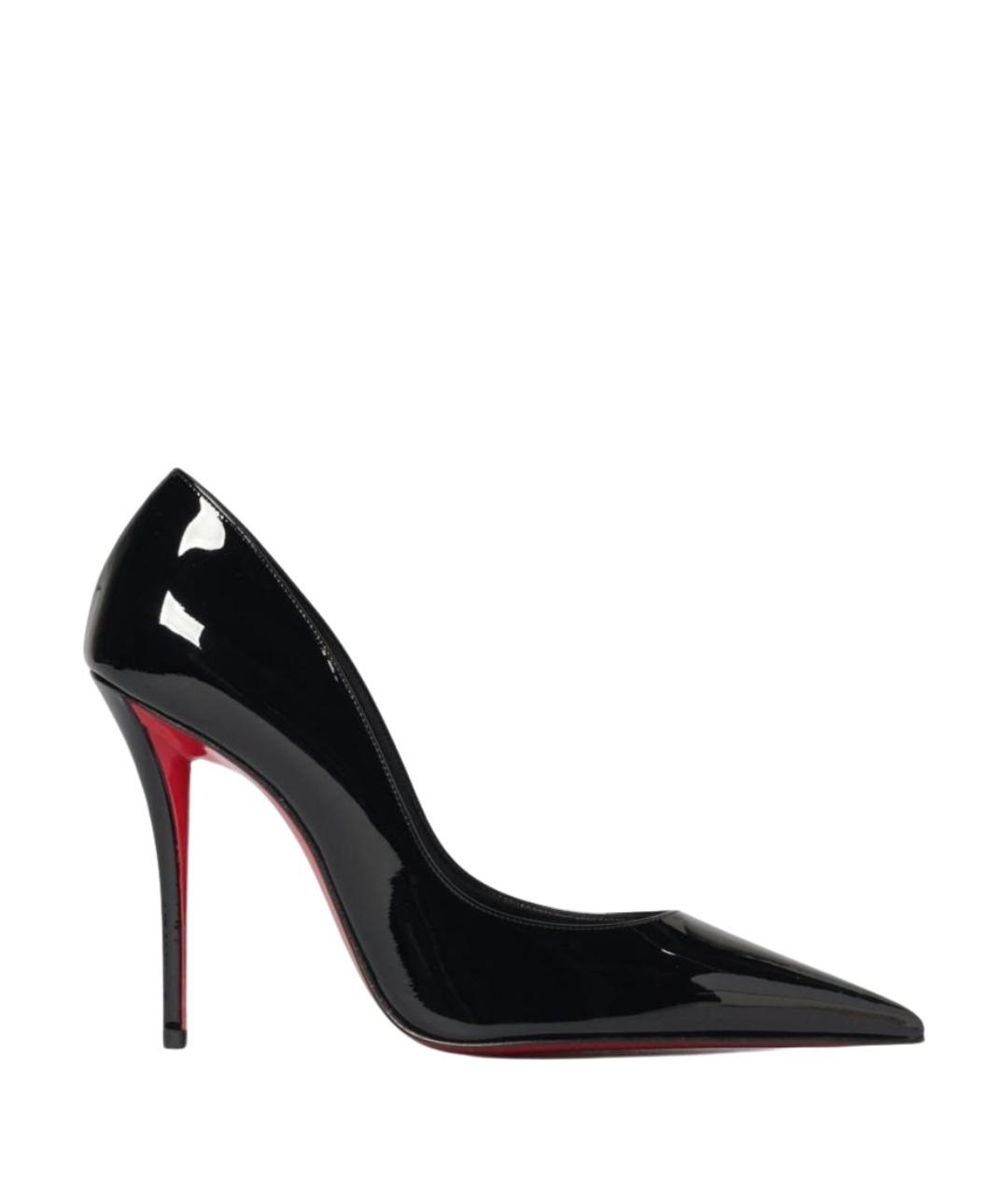 CHRISTIAN LOUBOUTIN Черные кожаные туфли, фото 1