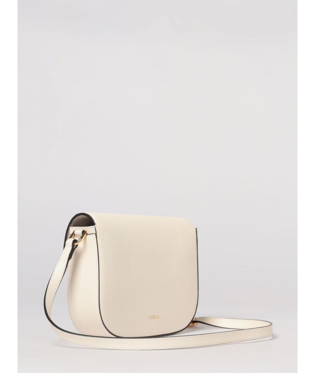 FURLA Бежевая кожаная сумка через плечо, фото 2