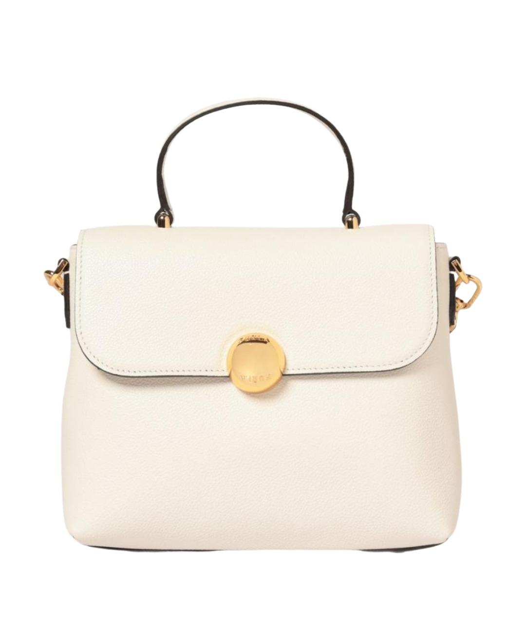 FURLA Бежевая кожаная сумка с короткими ручками, фото 1