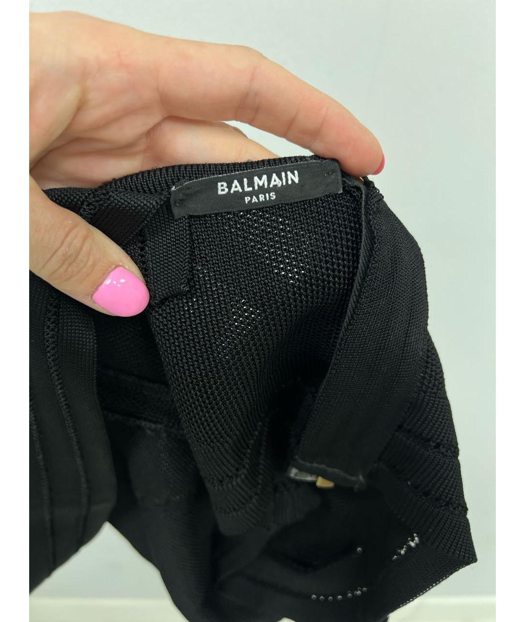 BALMAIN Черная вискозная майка, фото 3