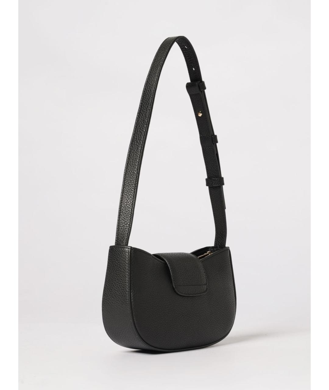 FERRAGAMO Черная кожаная сумка через плечо, фото 3