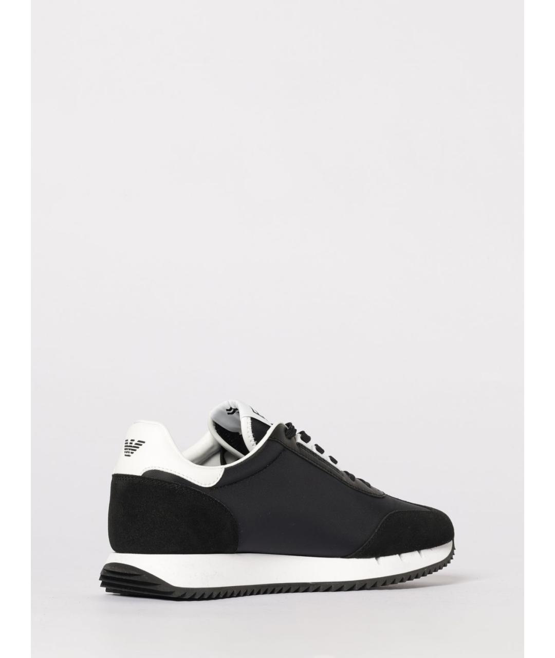 EA7 Черные замшевые низкие кроссовки / кеды, фото 3