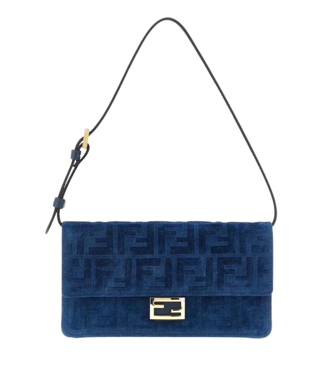 FENDI Синяя деним сумка через плечо, фото 1