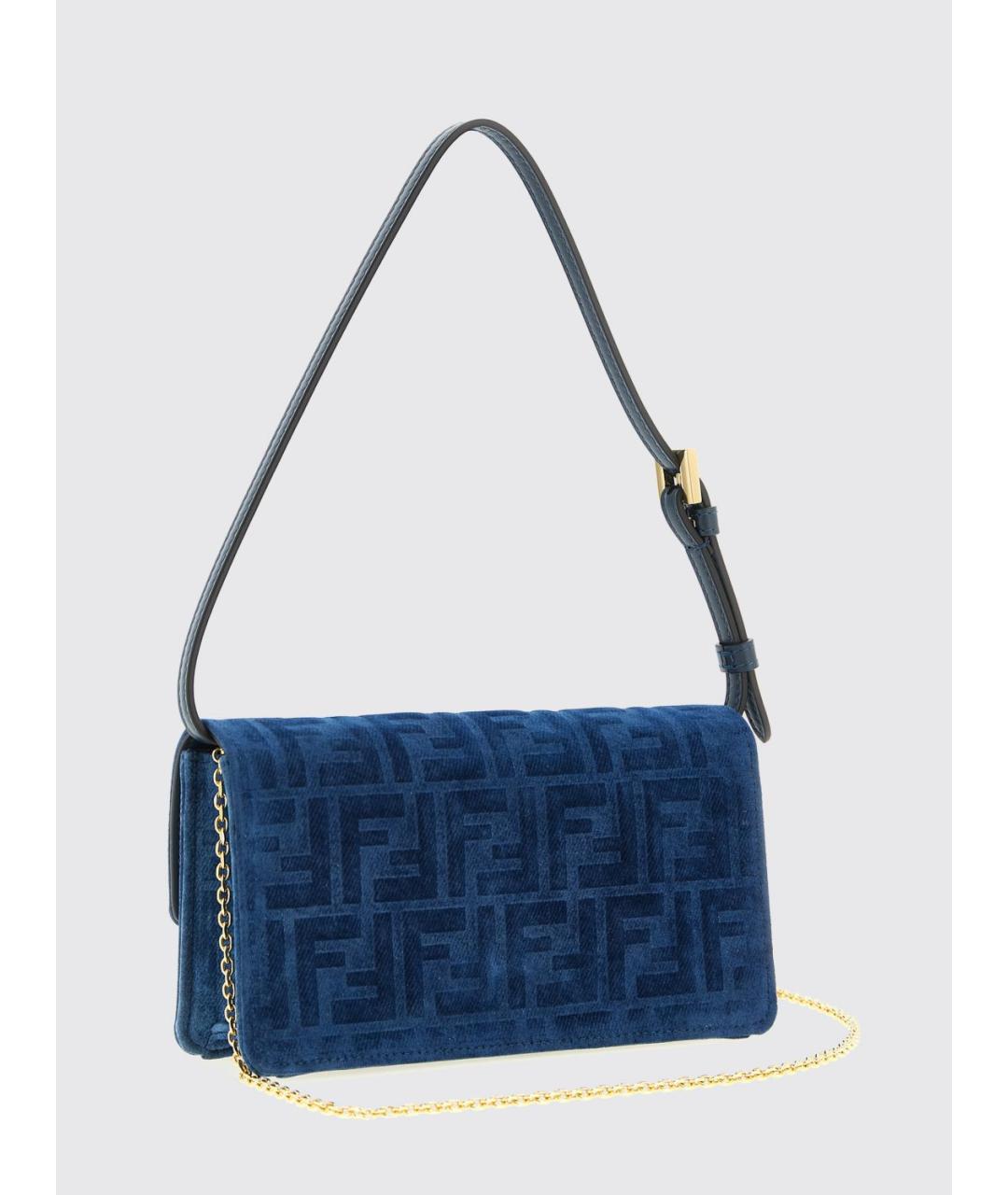FENDI Синяя деним сумка через плечо, фото 2