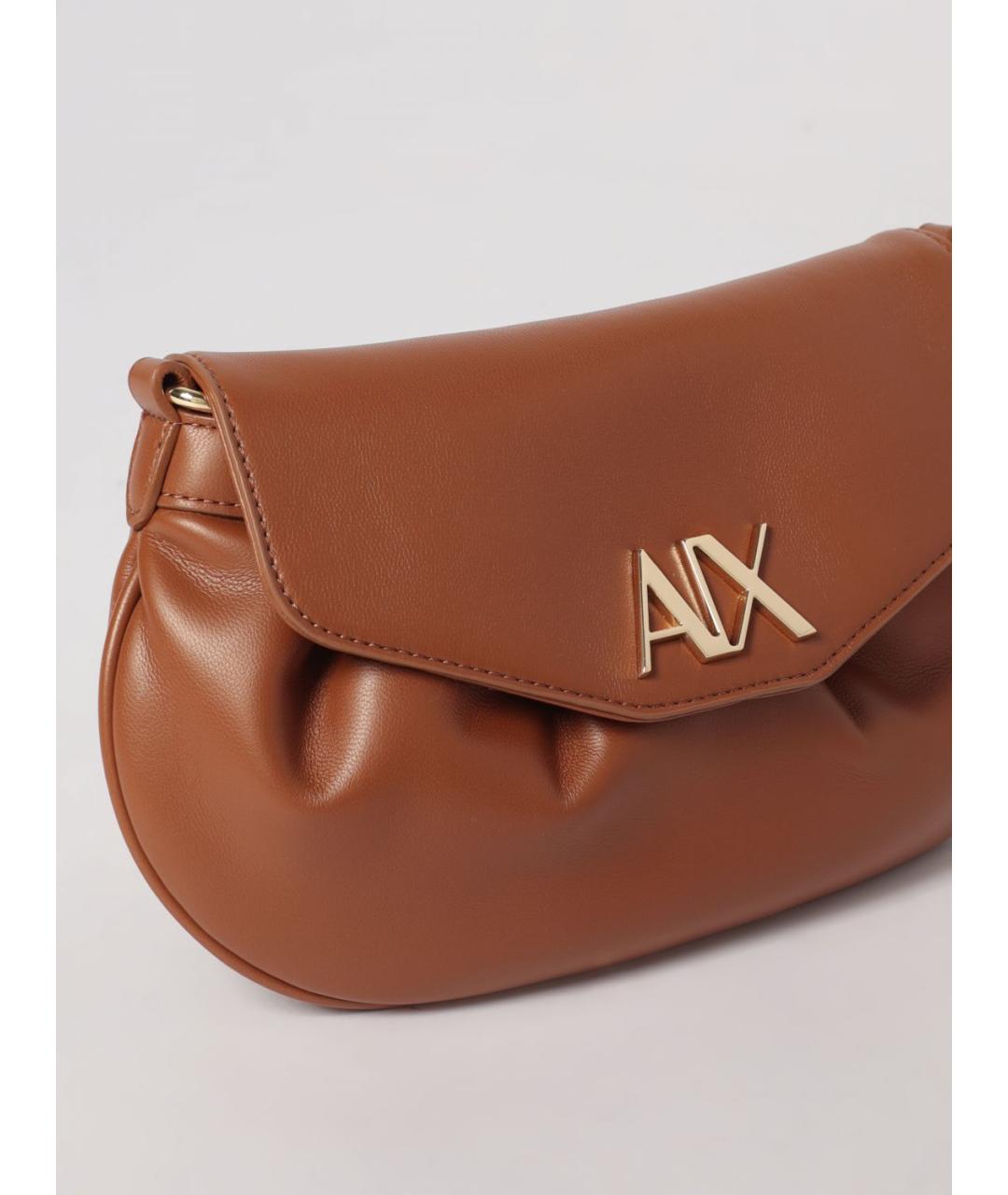 ARMANI EXCHANGE Коричневая сумка через плечо из искусственной кожи, фото 3