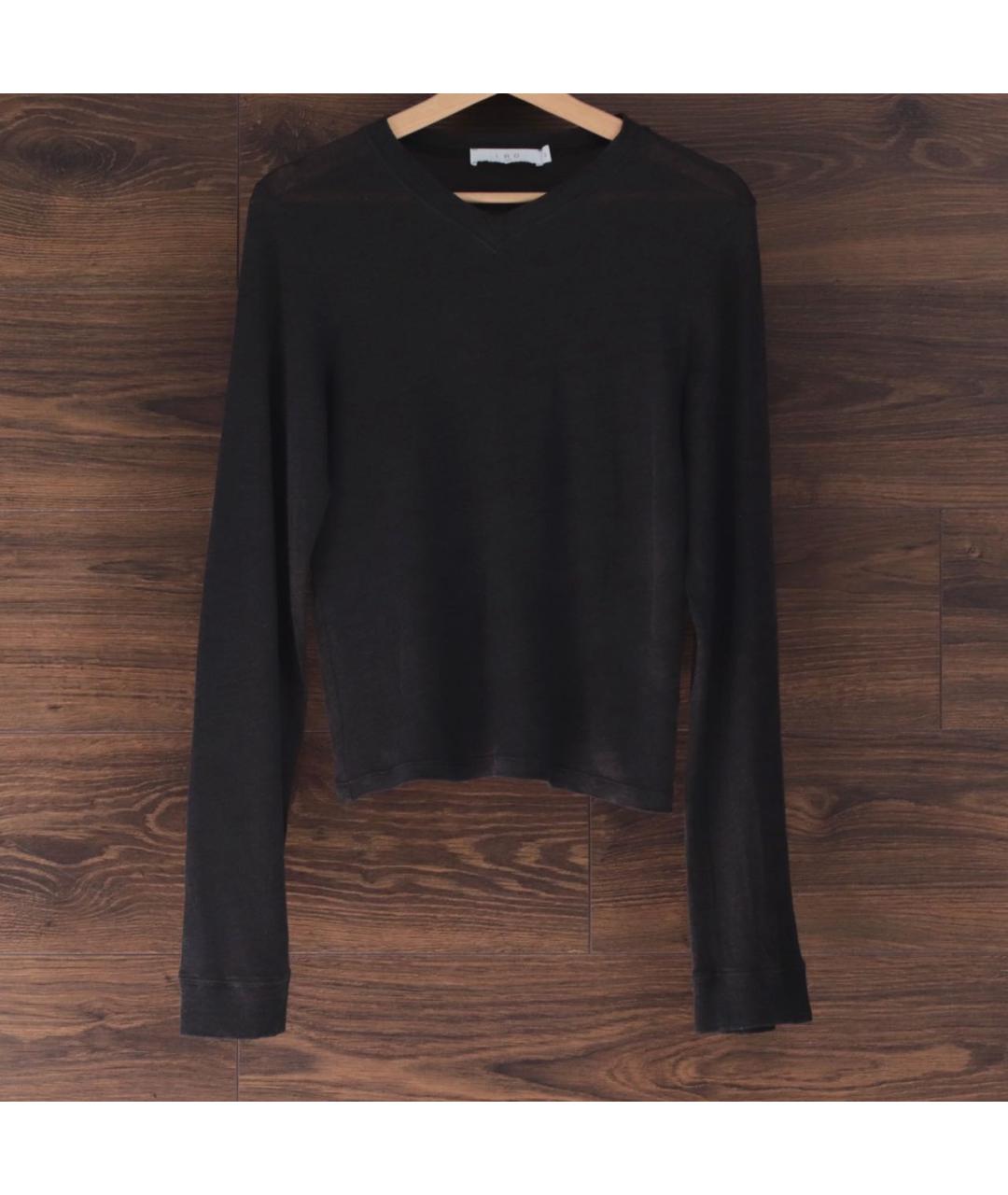 IRO Черный льняной джемпер / свитер, фото 8