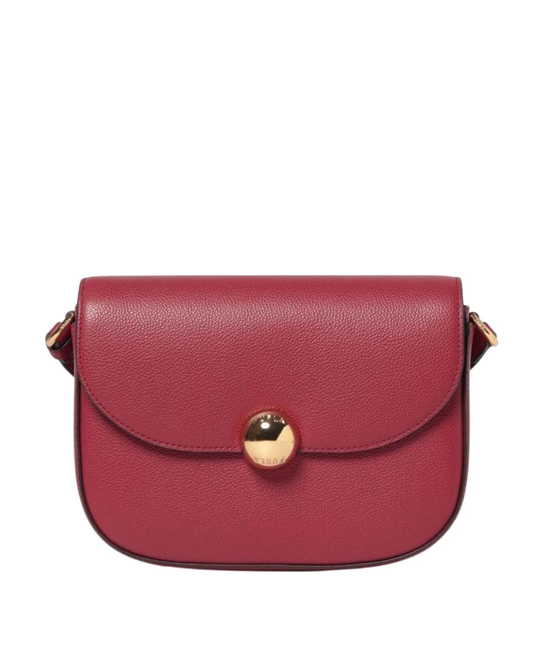 FURLA Бордовая кожаная сумка через плечо, фото 1