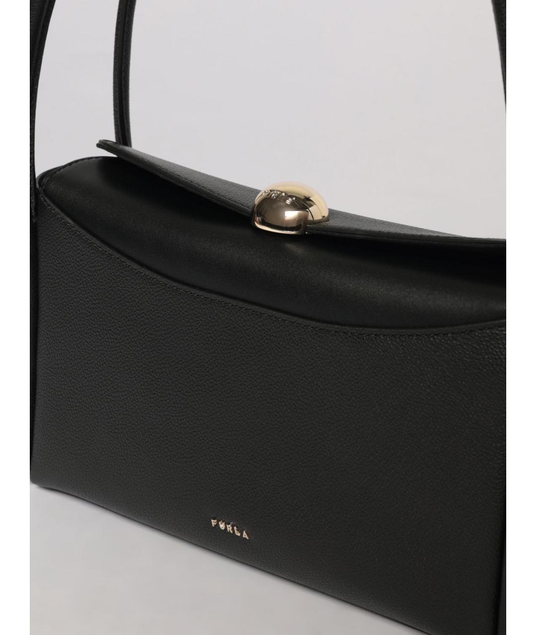 FURLA Черная кожаная сумка через плечо, фото 3