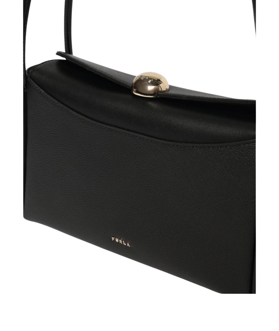 FURLA Черная кожаная сумка через плечо, фото 3