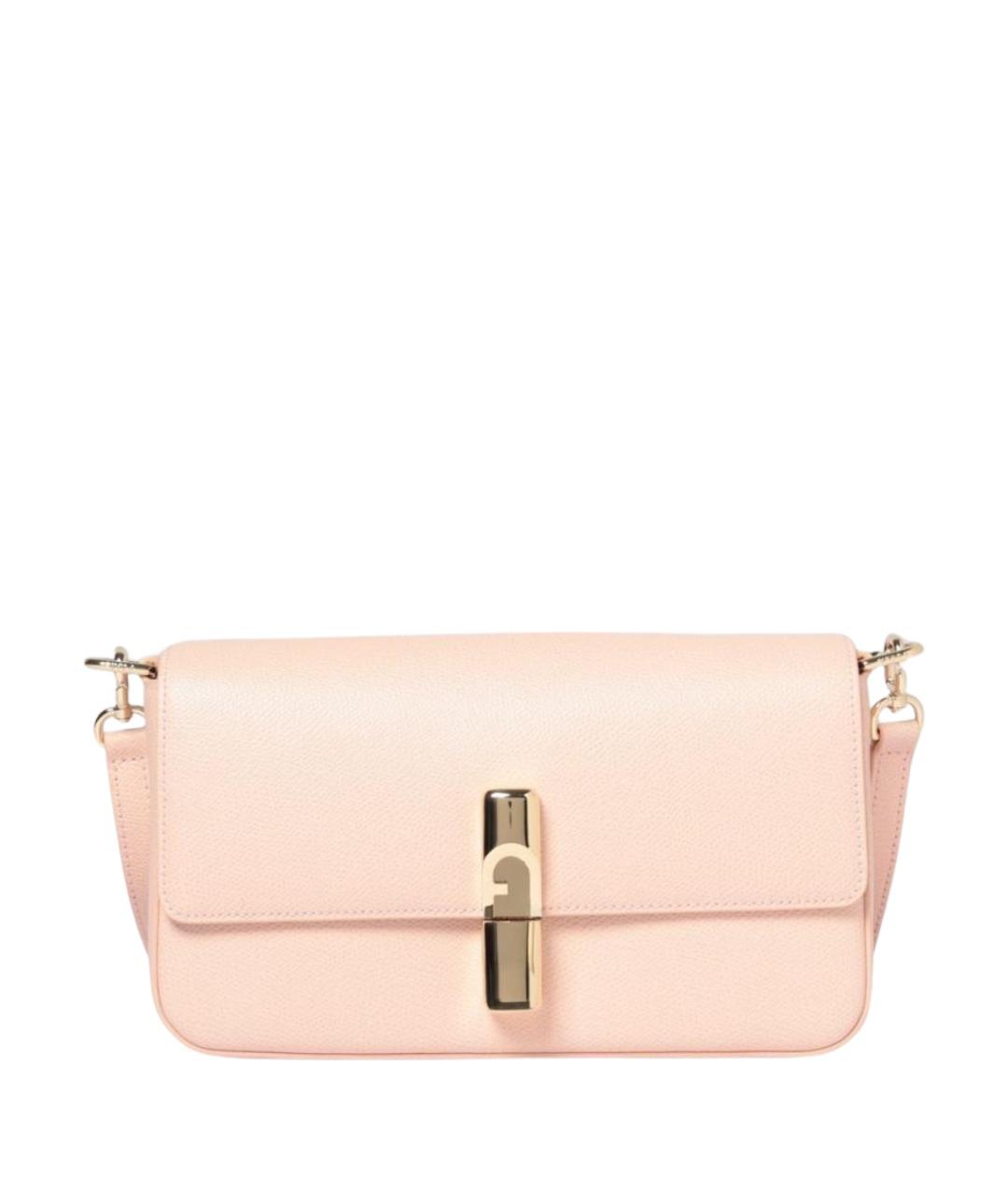 FURLA Розовая кожаная сумка через плечо, фото 1