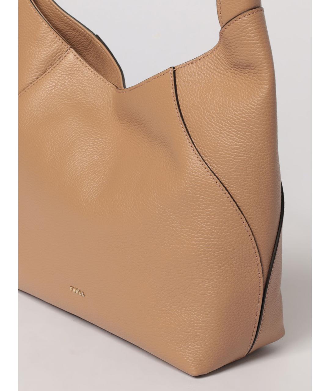 FURLA Бежевая кожаная сумка тоут, фото 3