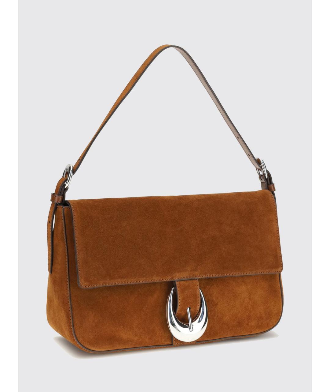 STAUD Коричневая замшевая сумка через плечо, фото 2