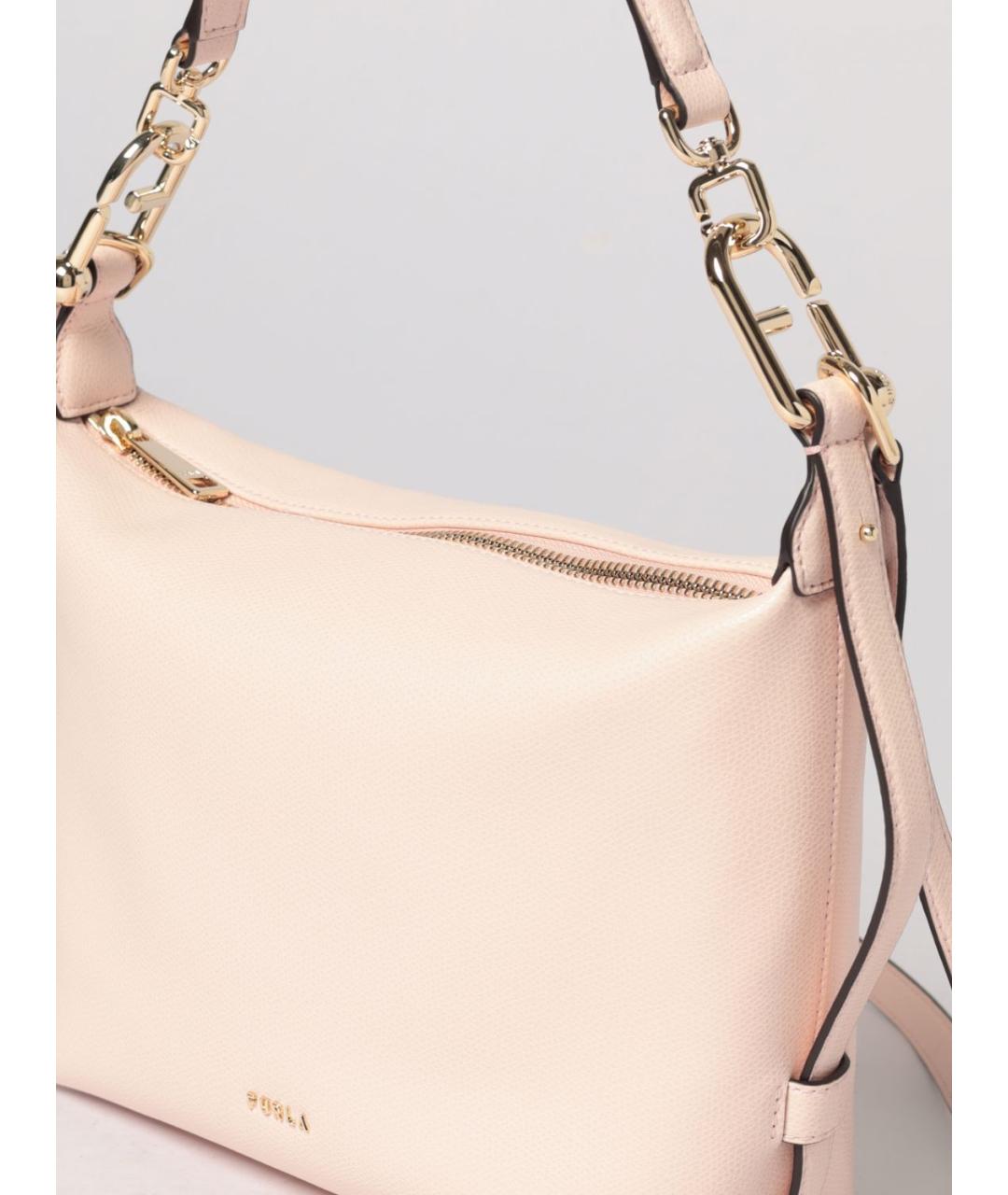 FURLA Розовая кожаная сумка через плечо, фото 3