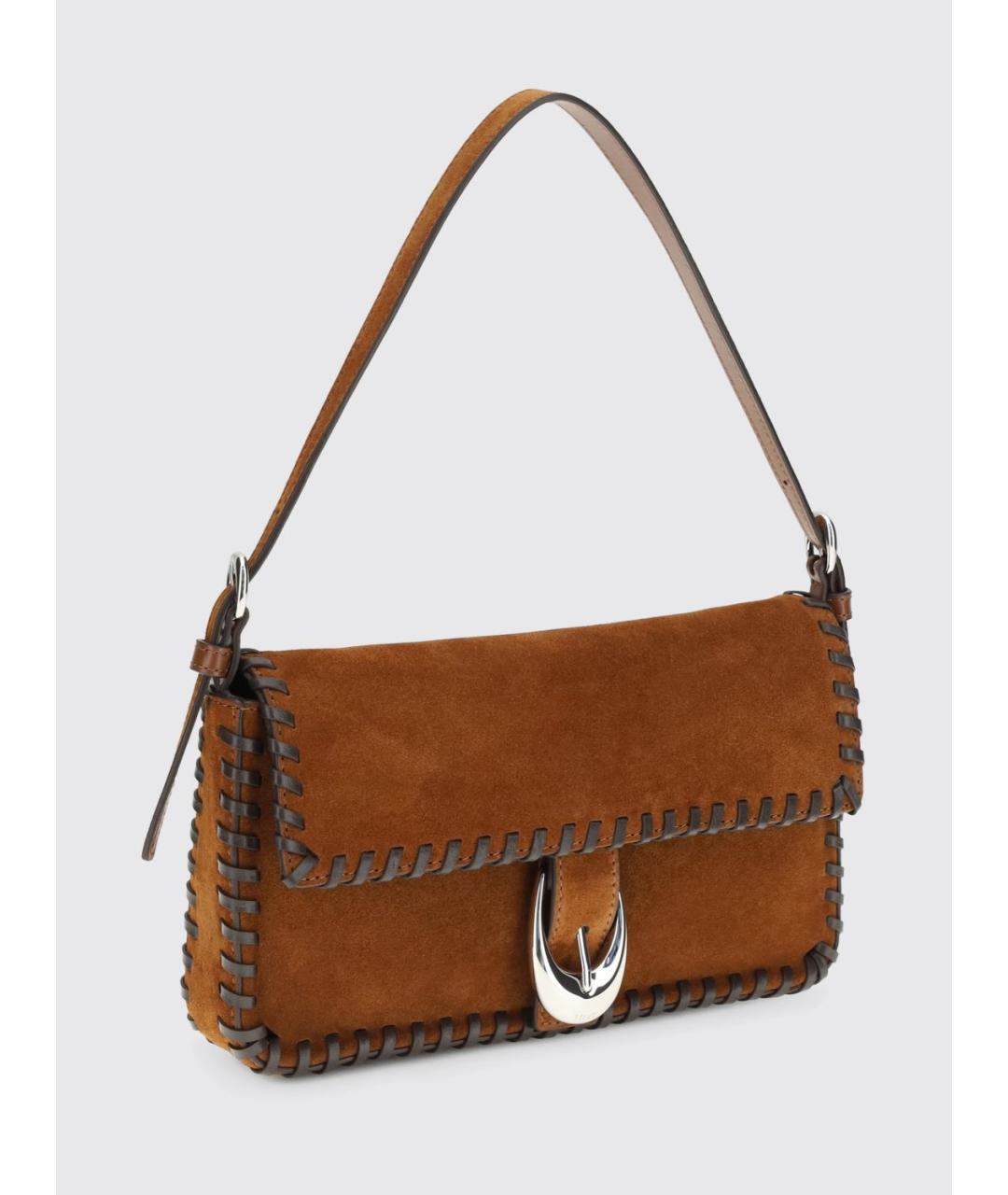 STAUD Коричневая замшевая сумка через плечо, фото 2