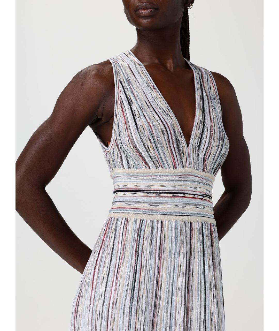 MISSONI Белое вискозное повседневное платье, фото 4
