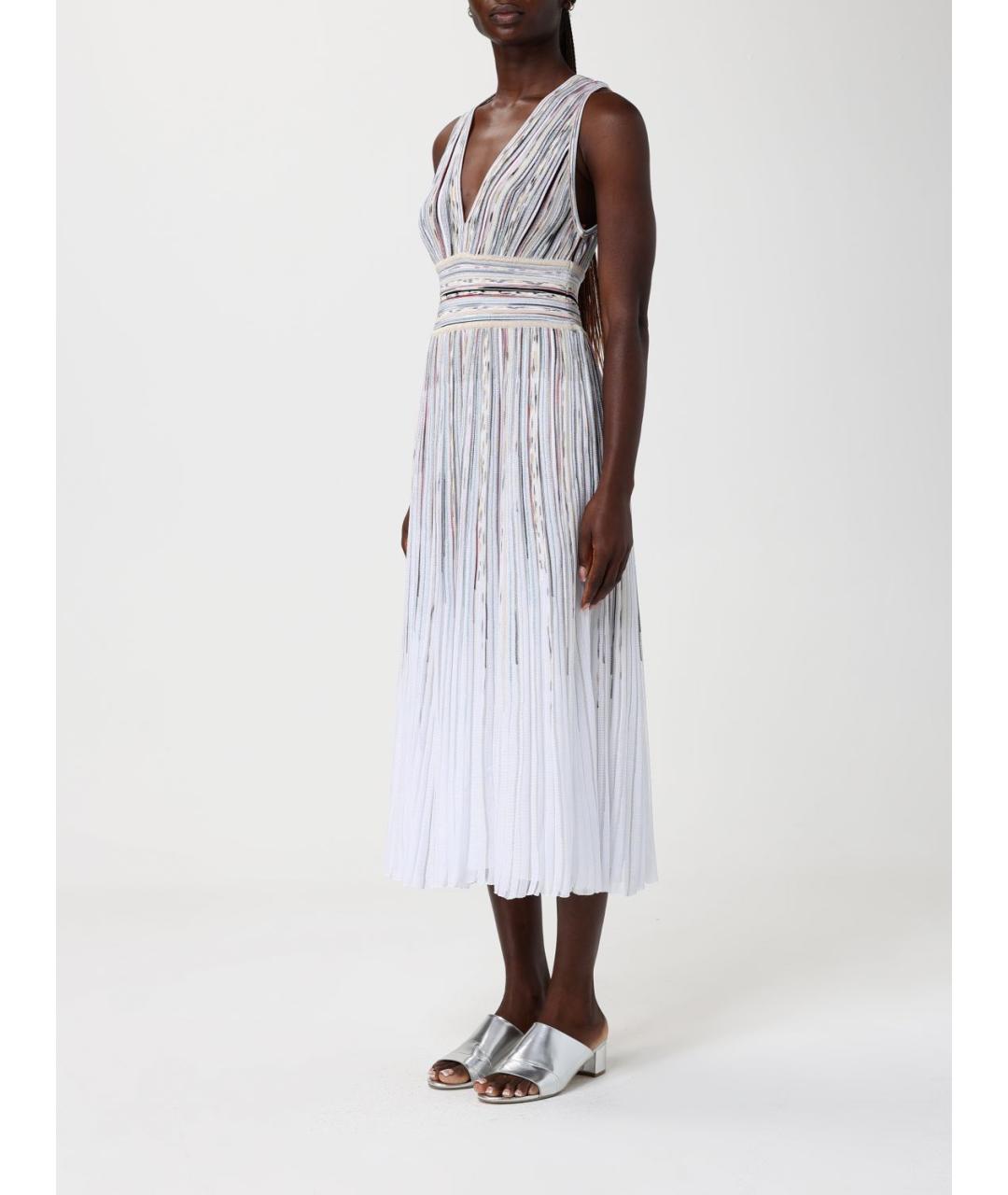 MISSONI Белое вискозное повседневное платье, фото 3