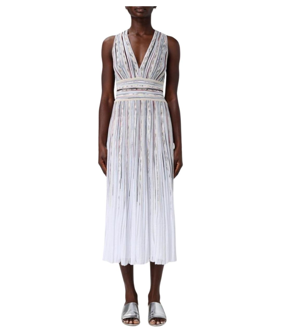 MISSONI Белое вискозное повседневное платье, фото 1