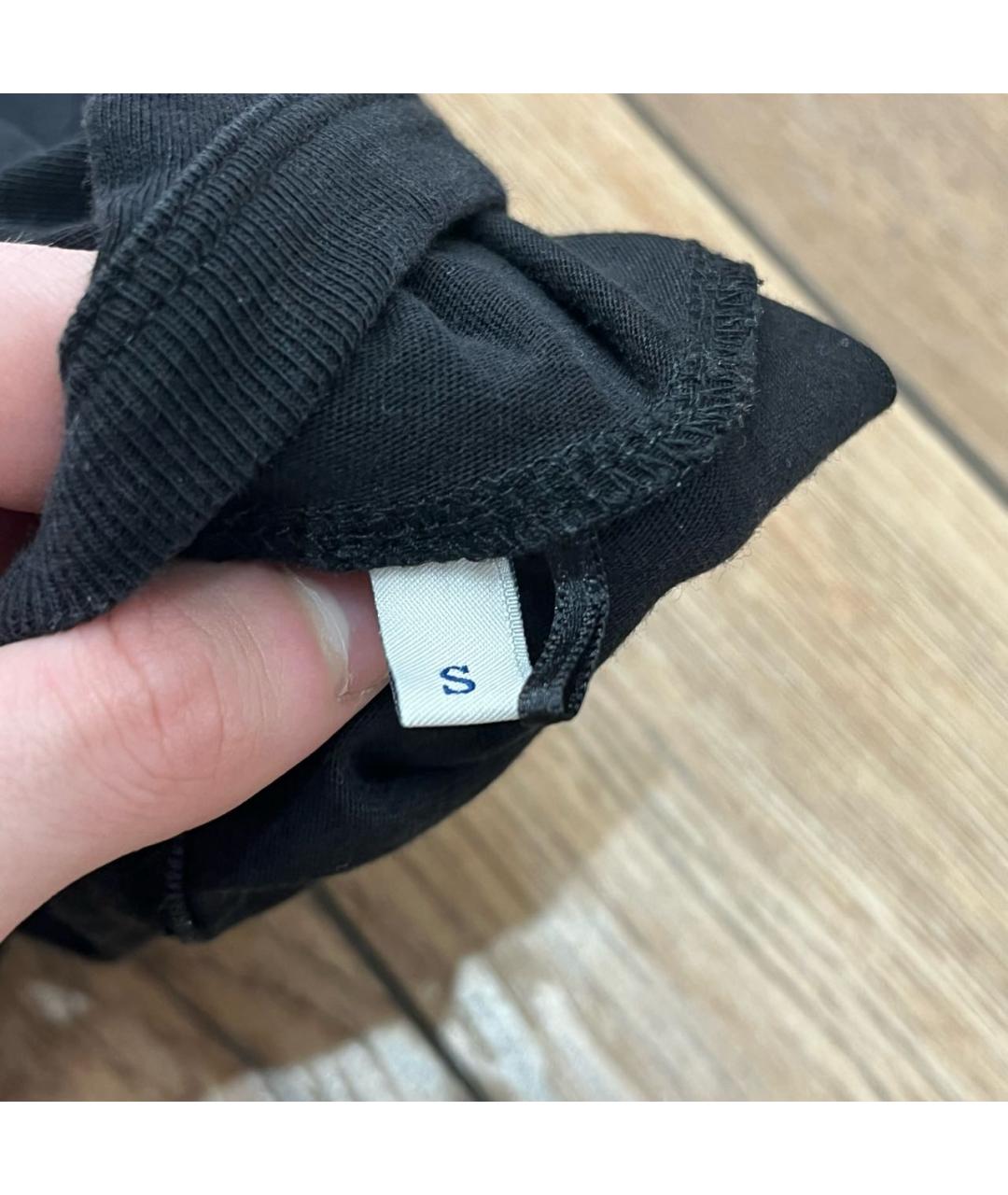 MONCLER Черная хлопковая футболка, фото 5