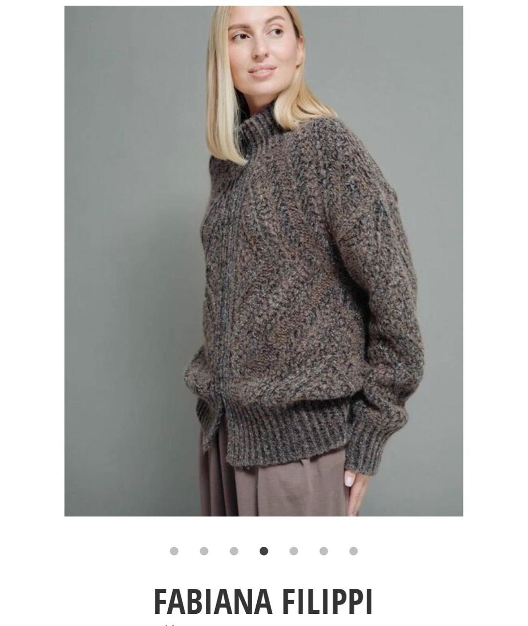 FABIANA FILIPPI Антрацитовый вискозный кардиган, фото 8