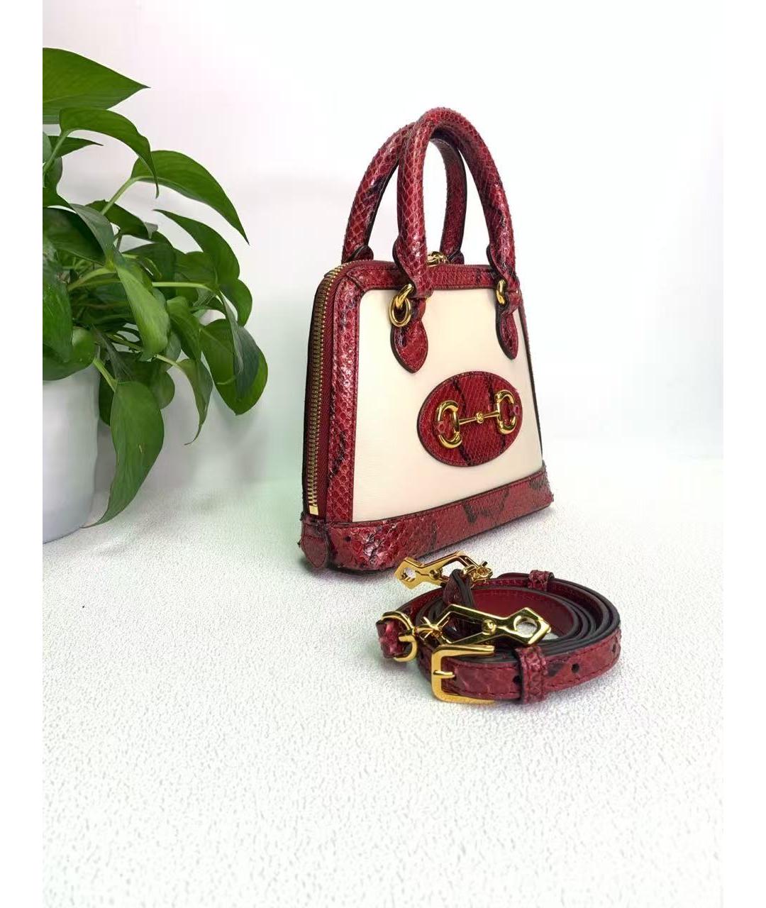 GUCCI Мульти кожаная сумка с короткими ручками, фото 5