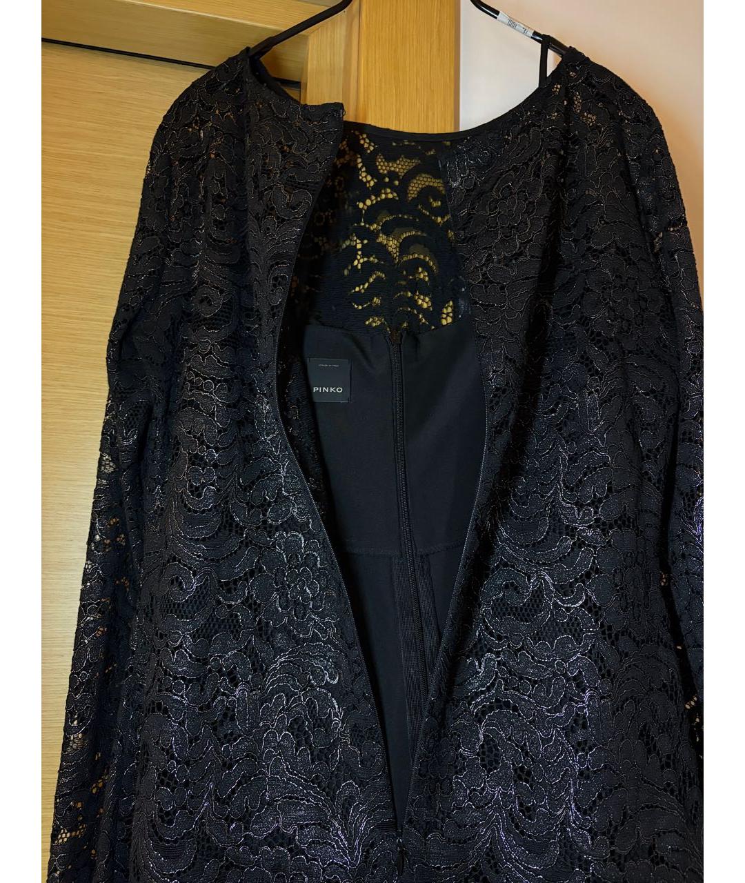 PINKO Черное полиэстеровое коктейльное платье, фото 2