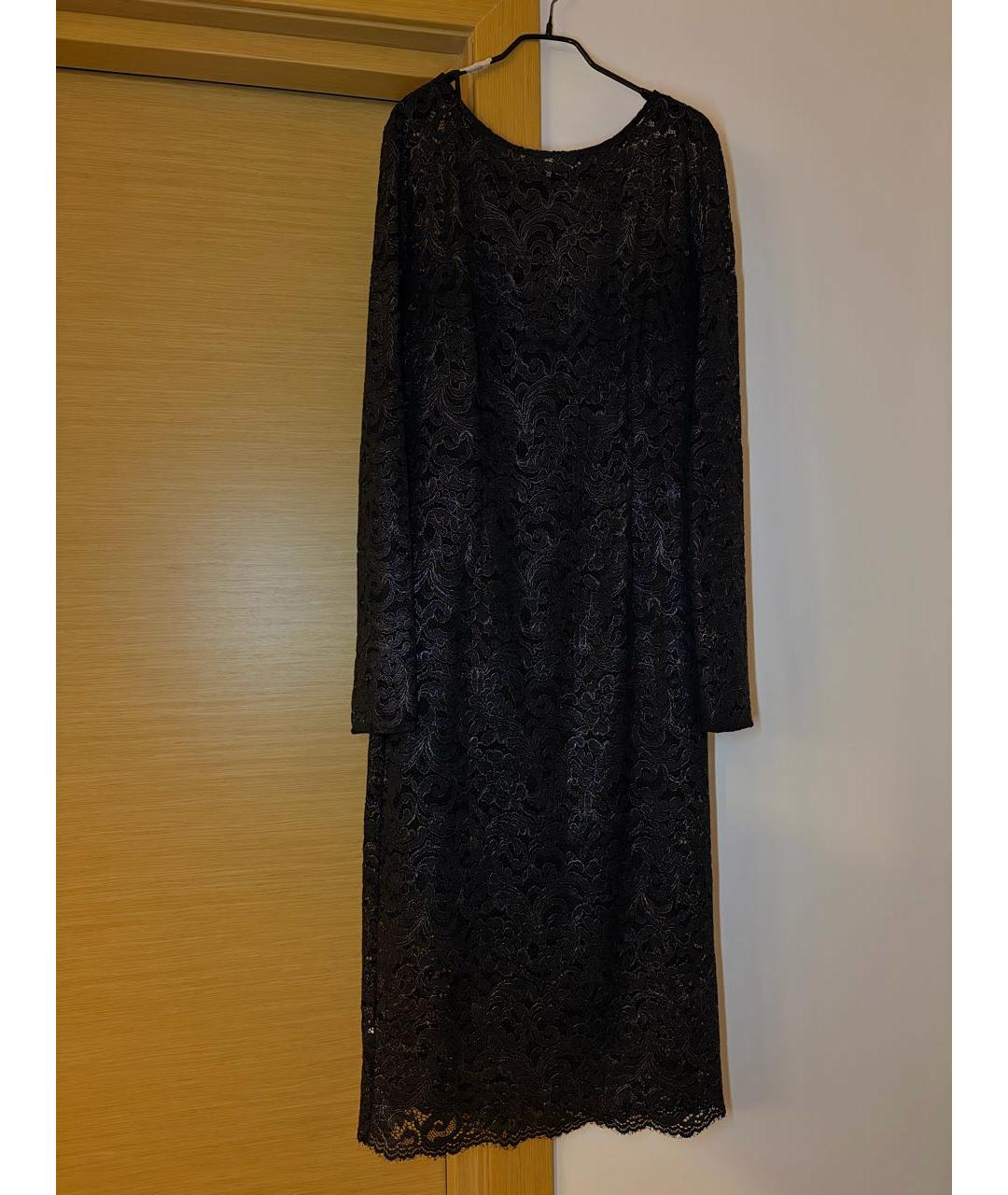 PINKO Черное полиэстеровое коктейльное платье, фото 7