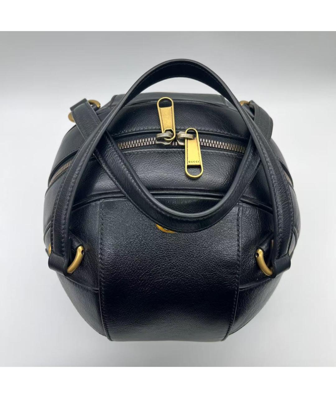 GUCCI Черная кожаная сумка с короткими ручками, фото 6
