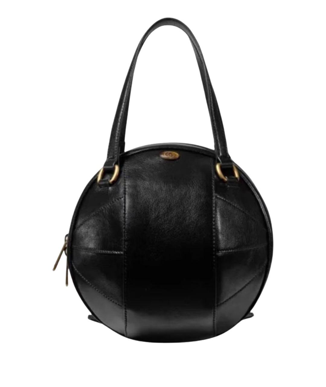 GUCCI Черная кожаная сумка с короткими ручками, фото 1