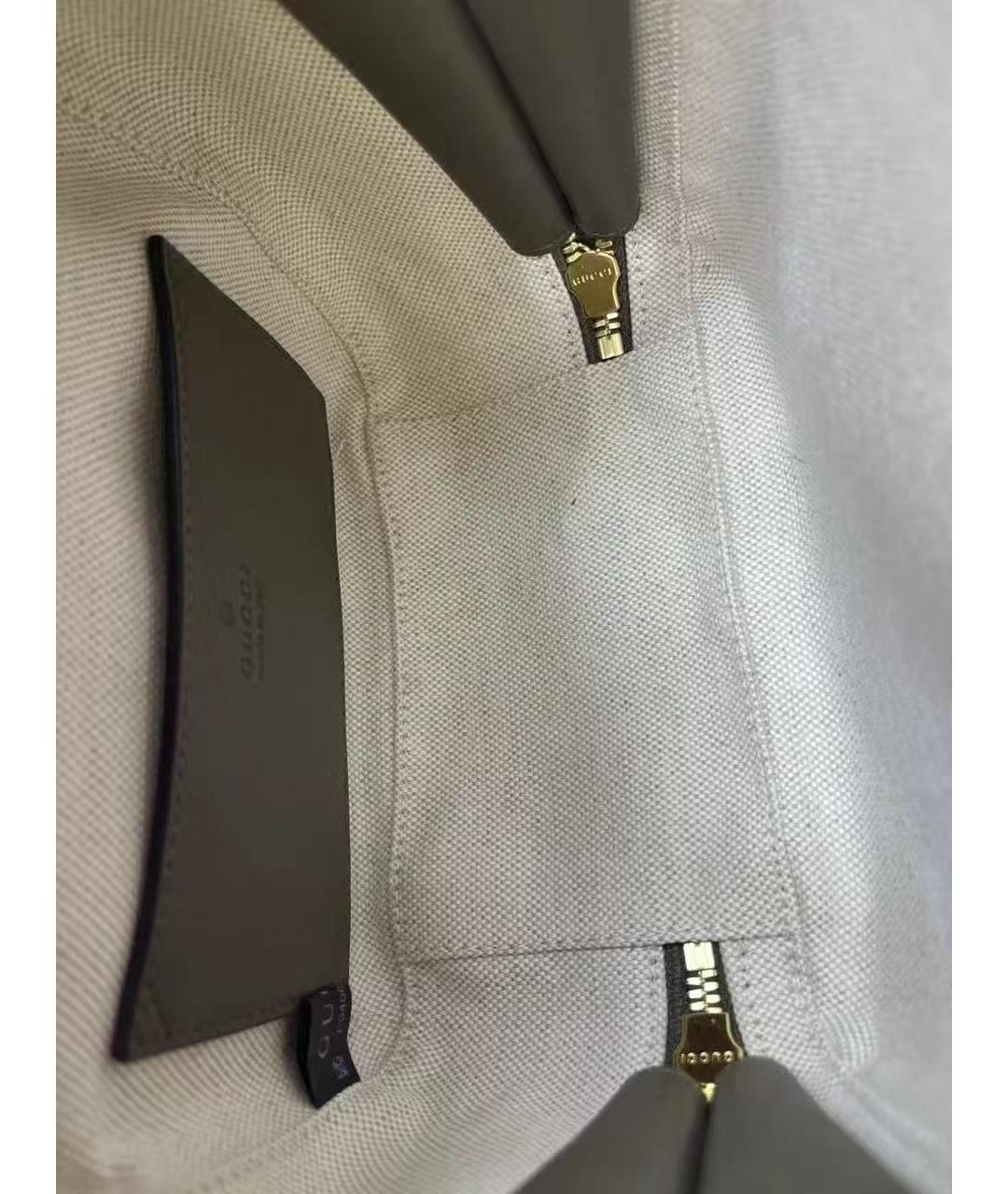 GUCCI Серая кожаная сумка через плечо, фото 6