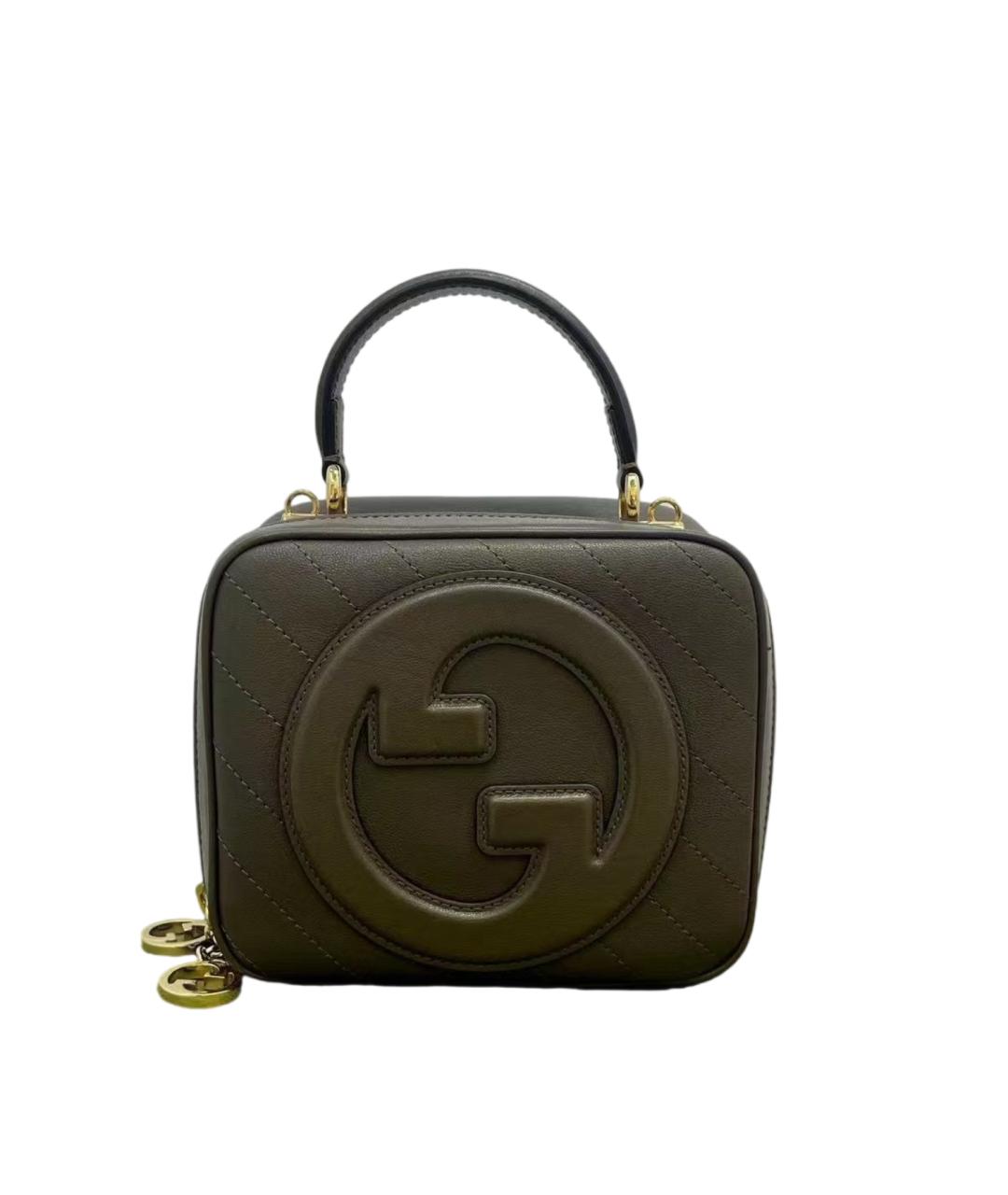 GUCCI Серая кожаная сумка через плечо, фото 8