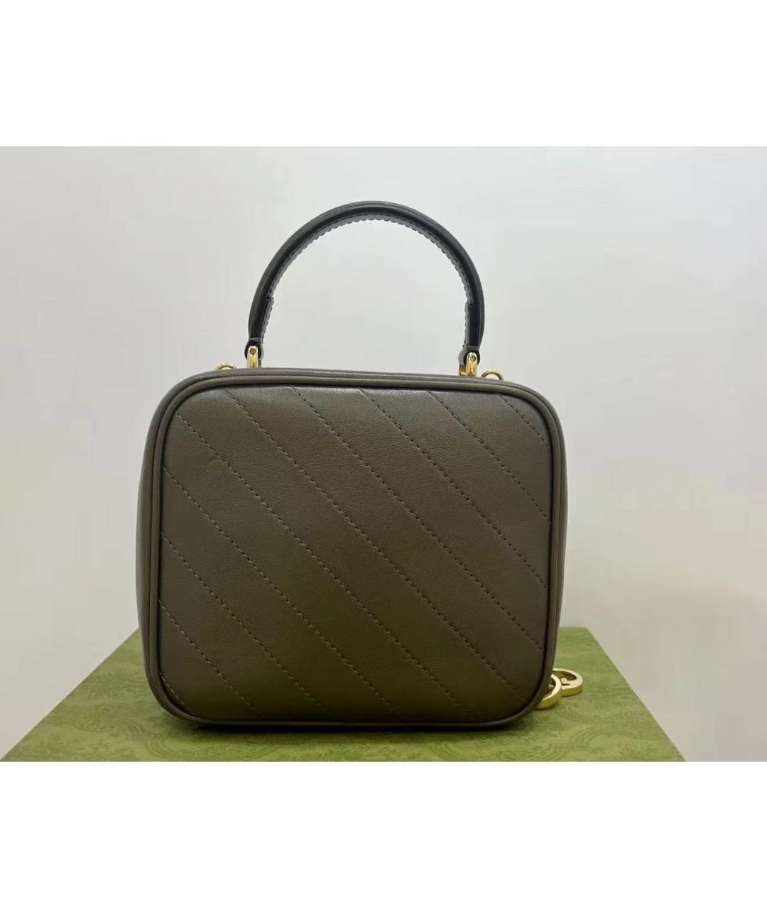 GUCCI Серая кожаная сумка через плечо, фото 5