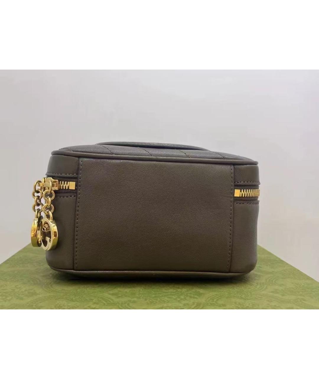 GUCCI Серая кожаная сумка через плечо, фото 7