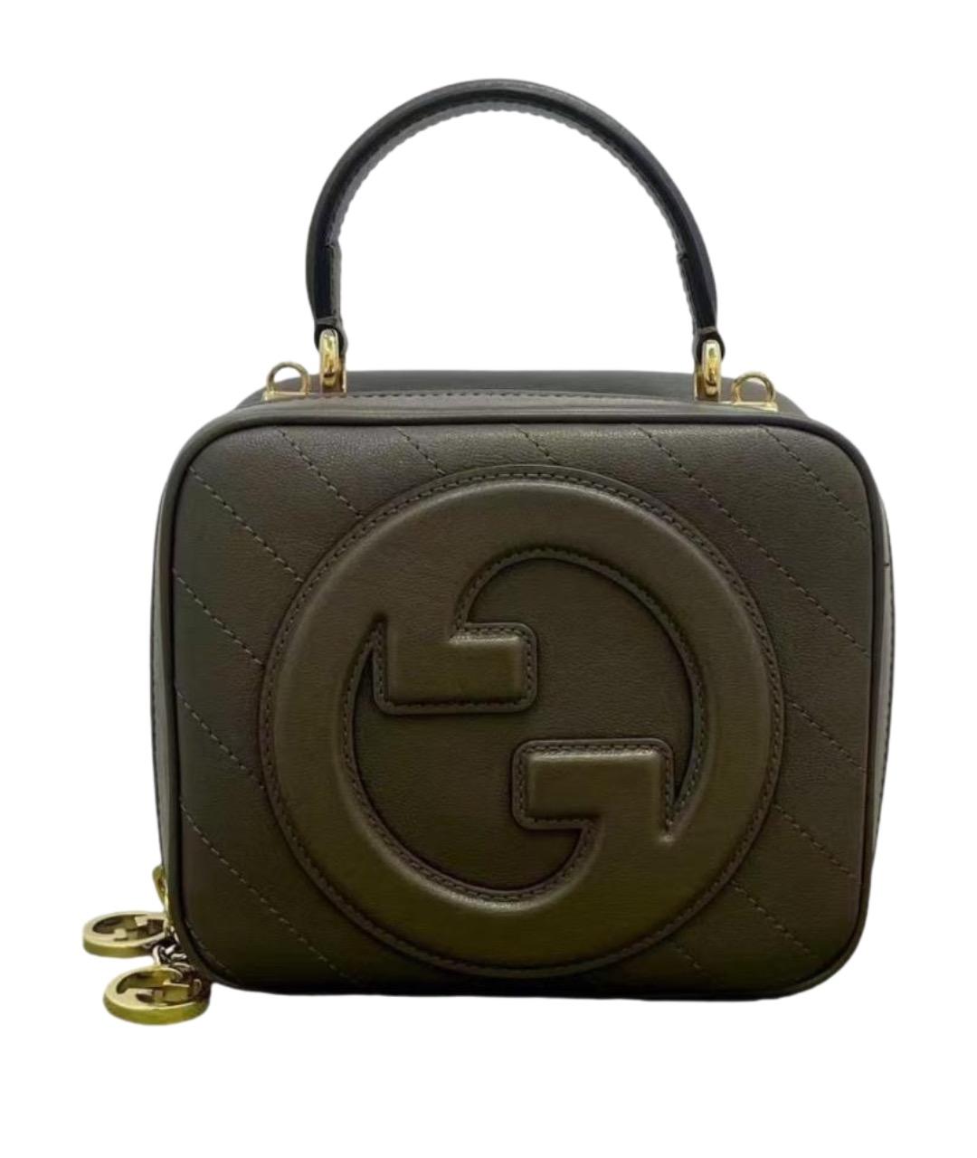 GUCCI Серая кожаная сумка через плечо, фото 1