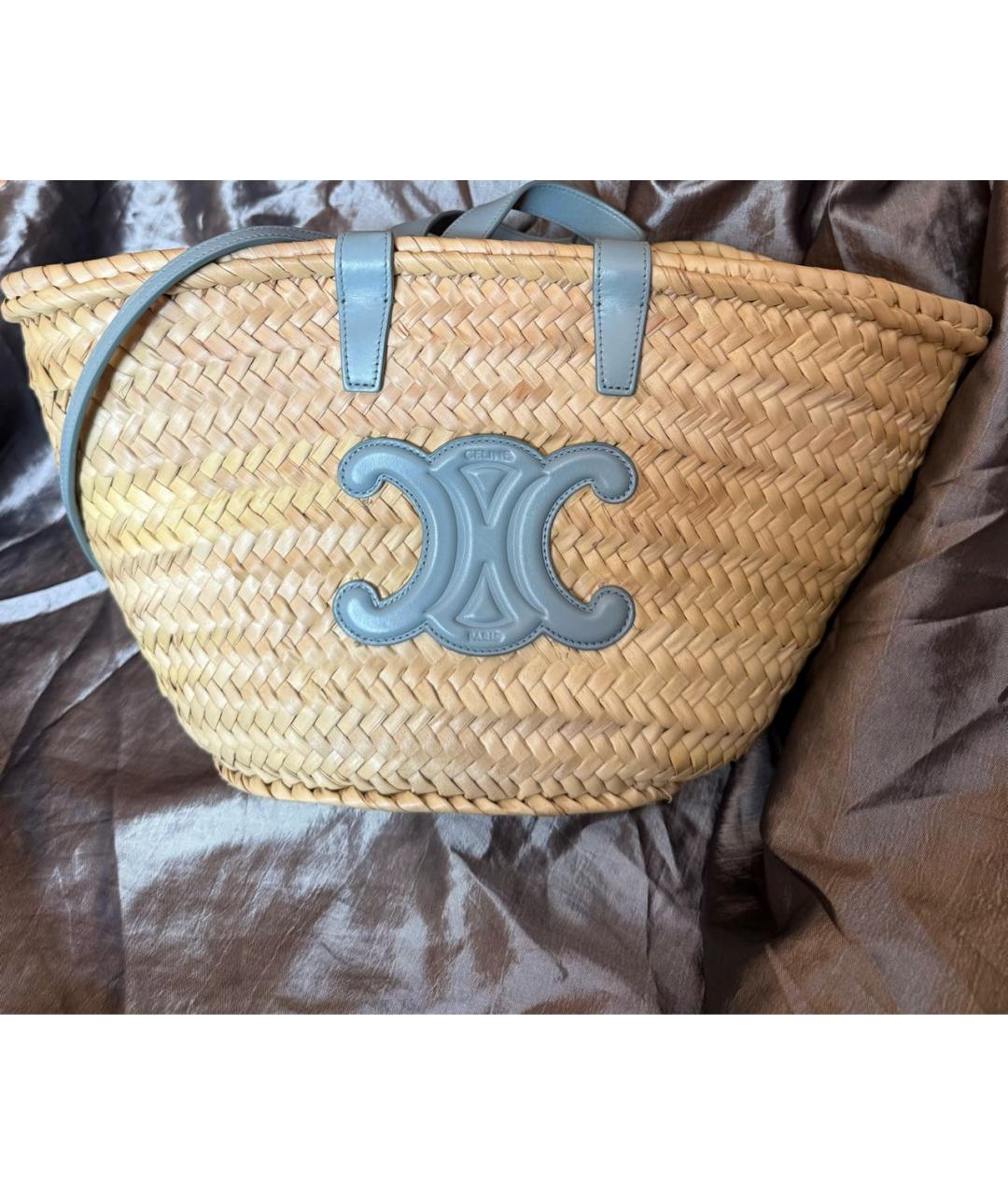 CELINE Бежевая пляжная сумка, фото 2