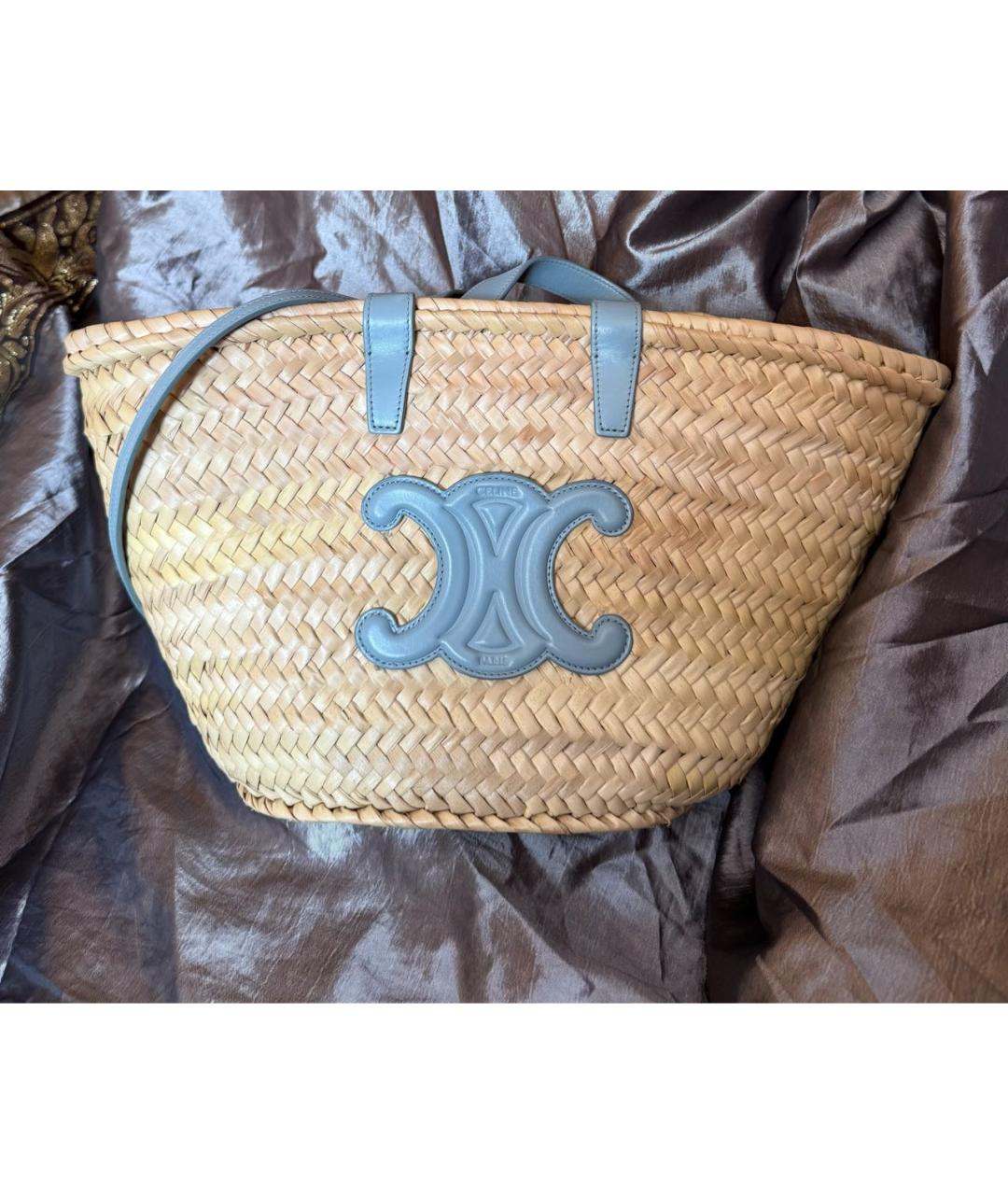 CELINE Бежевая пляжная сумка, фото 3