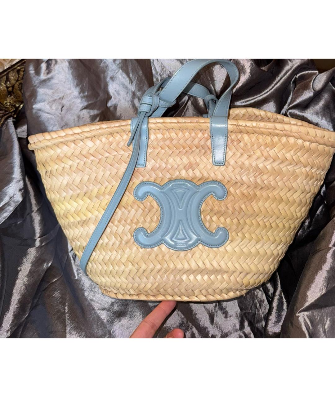 CELINE Бежевая пляжная сумка, фото 9